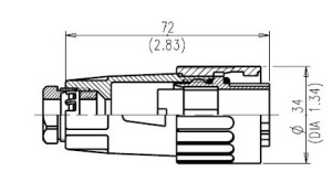 Female Plug; Size 1; 3+PE+12; Crimp; 10-12mm; IP65