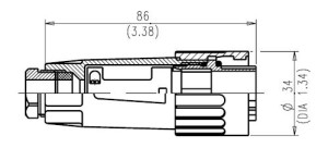 Female Plug; Strain Relief; Size 1; 8+PE; Crimp; 10-12mm; IP65