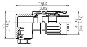 Winkeldose; Größe 1; 8+PE; Crimpen; 12-14mm; IP65