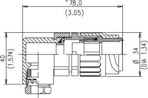 Winkelstecker; Größe 1; 17+PE; Crimpen; 12-14mm; IP65