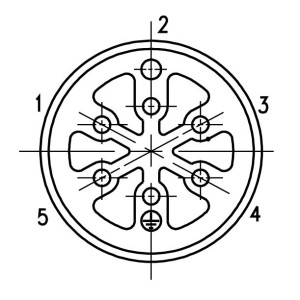 Kabelstecker; Größe 2; 5+PE; Schrauben; 14-16mm; IP65