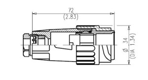 Kabelstecker; Größe 1; 8+PE; Crimpen; 10-12mm; IP65