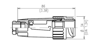 Kabelstecker; Zugentlastung; Größe 1; 8+PE; Crimpen; 12-14mm; IP65