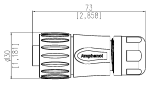 Kabeldose 6+PE; gerade; Lötanschluss; Schraubverschluss; IP67