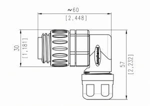 Winkelstecker; 3+PE; Schrauben; Silber; 6-12,5mm; IP67