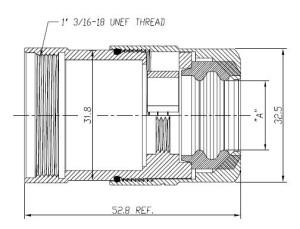 Backshell; Straight; Long; Size 20; Shield Clamp; 15-17mm; IP69K