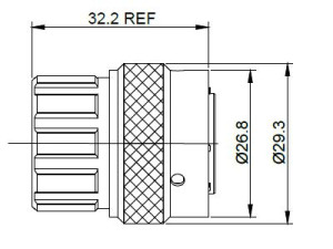Female Plug; Endcap; reduced; Size 14; 12 Pin; IP67