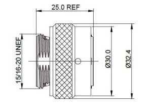 Kabeldose; ohne Endhülse; Größe 16; 4 Pol; IP67