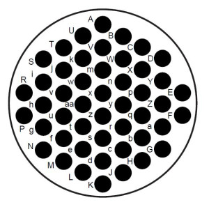 Kabelstecker; ohne Endhülse; Größe 24; 48 Pol; IP69K