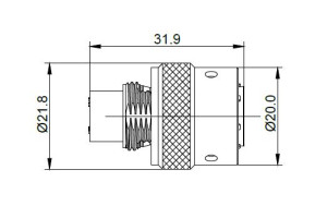 Kabelstecker; ohne Endhülse; Größe 10; 6 Pol; IP67
