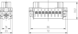 C146A; Socket Insert 16 Pole; Screw