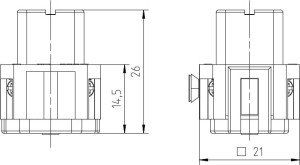 C146A; Socket Insert 3 Pole; Screw