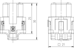 C146A; Socket Insert 4 Pole; Screw