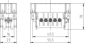 C146A; Stifteinsatz 10-polig; Schraubanschluss