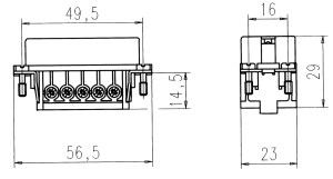 C146A; Stifteinsatz 10-polig; Schraubanschluss
