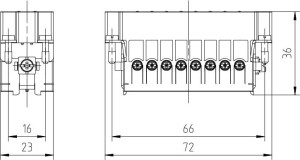 C146A; Stifteinsatz 16-polig; Schraubanschluss