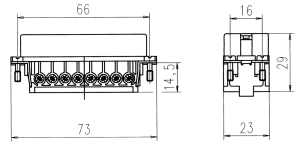 C146A; Male Insert 16 Pole; Screw