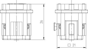 C146A; Male Insert 3 Pole; Screw