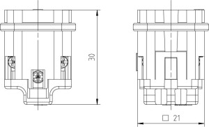 C146A; Male Insert 4 Pole; Screw