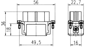 C146D; Buchseneinsatz 15-polig; Crimp