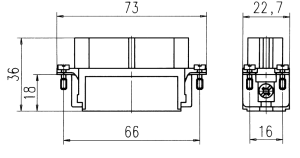 C146D; Socket Insert 25 Pole; Crimp
