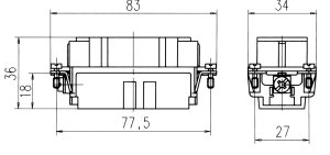 C146D; Buchseneinsatz 40-polig; Crimp