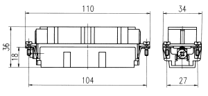 C146D; Socket Insert 64 Pole; Crimp