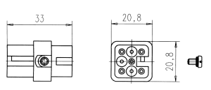 C146D; Socket Insert 7 Pole; Crimp