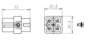 C146D; Socket Insert 8 Pole; Crimp