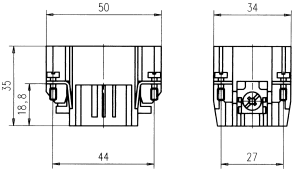 C146D; Male Insert 24 Pole; Crimp