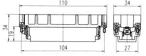 C146D; Male Insert 64 Pole; Crimp