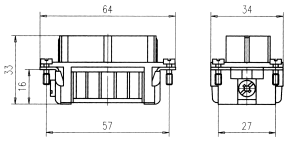 C146E; Buchseneinsatz 10-polig; Crimp