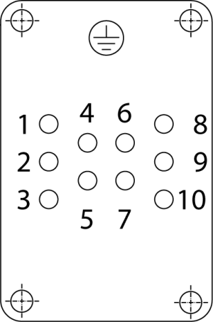C146E; Buchseneinsatz 10-polig; Crimp