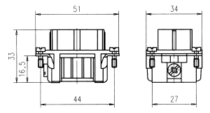 C146E; Buchseneinsatz 10-polig; Crimp