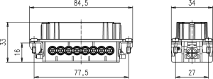 C146E; Socket Insert 16 Pole; Screw