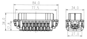 C146E; Buchseneinsatz 16-polig; Crimp