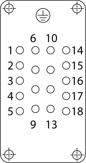 C146E; Buchseneinsatz 18-polig; Crimp