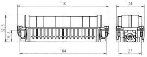 C146E; Socket Insert 24 Pole; Crimp