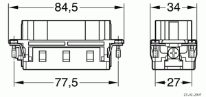 C146E; Buchseneinsatz 32-polig; Crimp