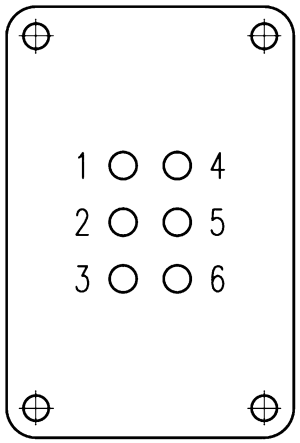 C146E; Buchseneinsatz 6-polig; Crimp