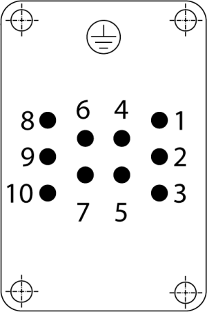 C146E; Stifteinsatz 10-polig; Crimp