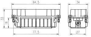 C146E; Stifteinsatz 16-polig; Crimp