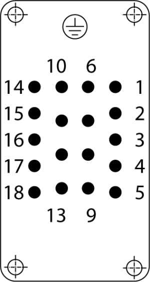 C146E; Stifteinsatz 18-polig; Crimp