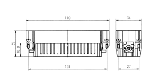 C146E; Male Insert 24 Pole; Crimp