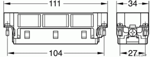 C146E; Male Insert 46 Pole; Crimp