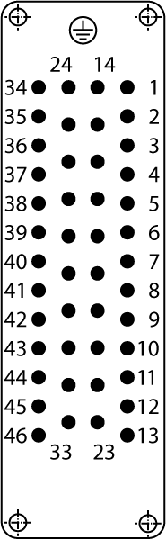 C146E; Male Insert 46 Pole; Crimp
