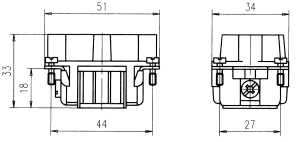 C146E; Male Insert 6 Pole; Crimp