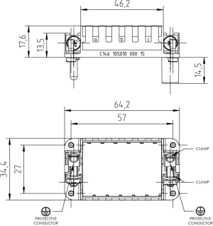 C146F Modulrahmen für Buchsenmodule