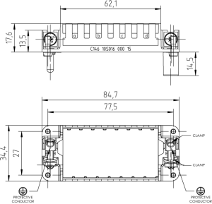 C146F Modulrahmen für Buchsenmodule