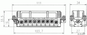 C146H; Socket Insert 16 Pole; Screw